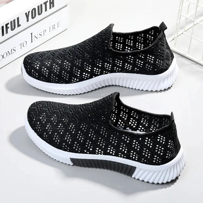 Women Breathable Flats Soft Sole Casual Sneakers