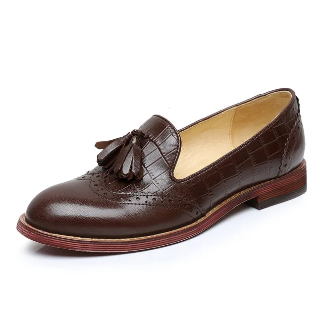 Women Flat Casual Tassel Oxford Shoes Loafers Moccasins