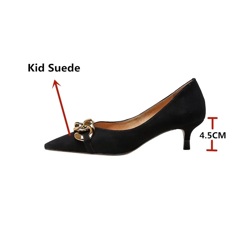 Women Pumps Sexy Metal Chain High Heels
