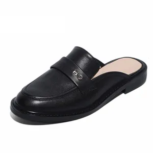 Women Round Toe Slip On Penny Loafers