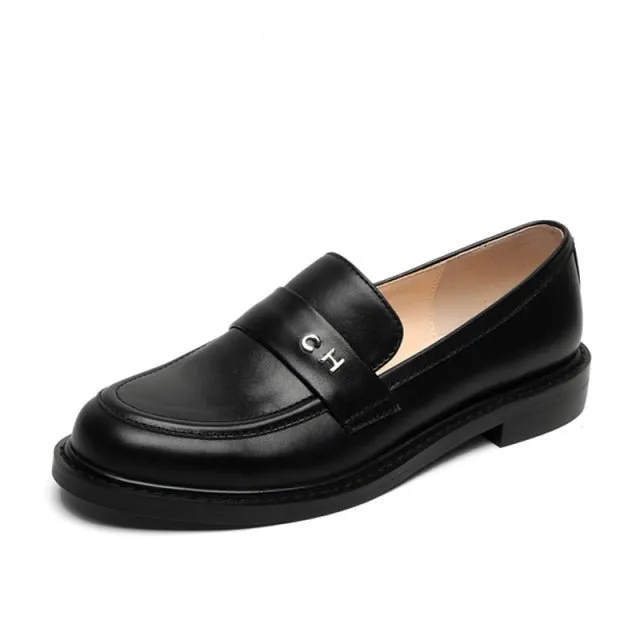 Women Round Toe Slip On Penny Loafers