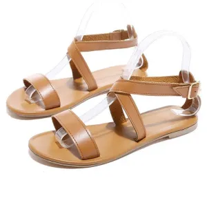 Women Sandals  Slip-On Peep Toe Casual Woman Shoes