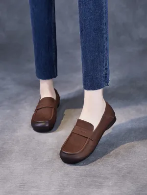 Women Spring Casual Genuine Leather Low Heel Shoes