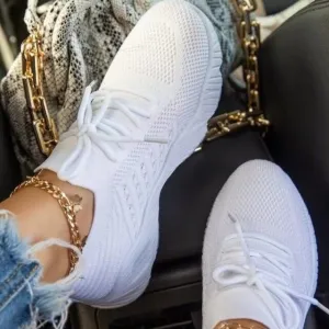 Womens Casual Sneakers Walking Shoes Ladies Mesh Sneaker Wedges