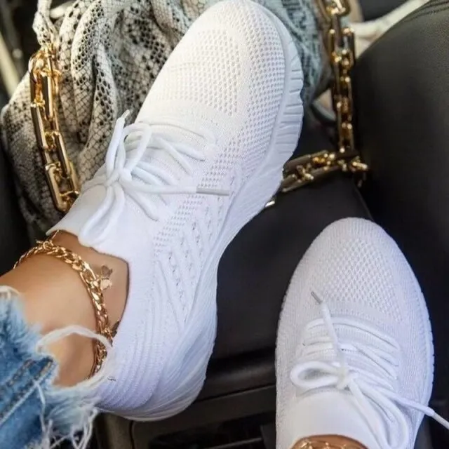 Womens Casual Sneakers Walking Shoes Ladies Mesh Sneaker Wedges