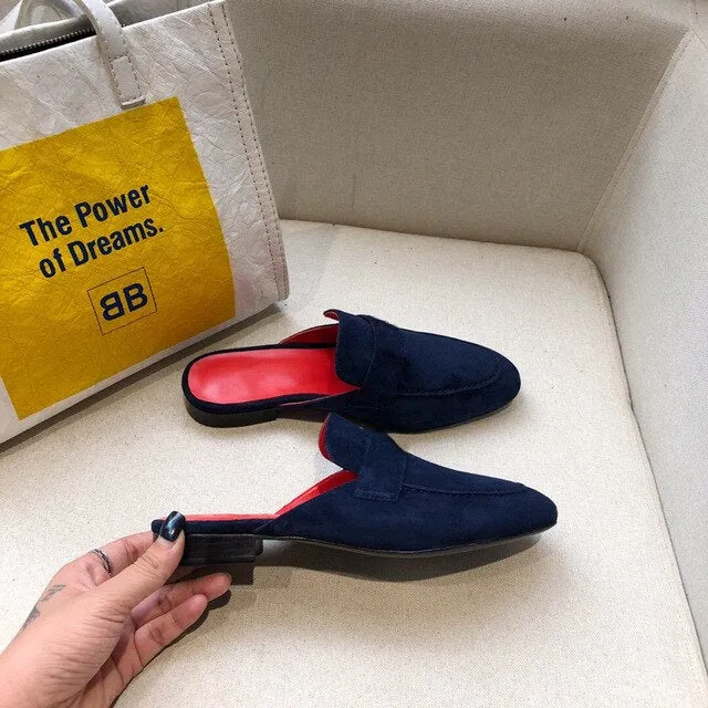 Women's Shoes Genuine Leather Flats Shoes For Woman Slip On Casual Shoes Top Quality Ins Fashion Shoes 34-41