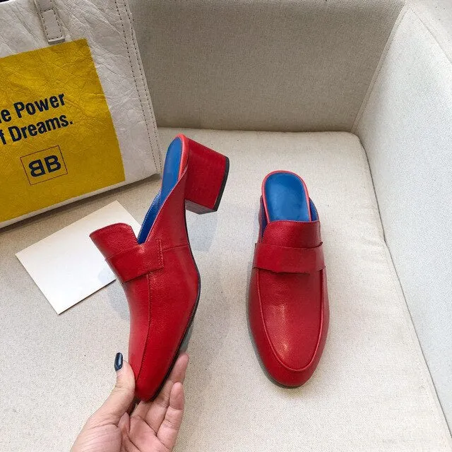 Women's Shoes Genuine Leather Flats Shoes For Woman Slip On Casual Shoes Top Quality Ins Fashion Shoes 34-41