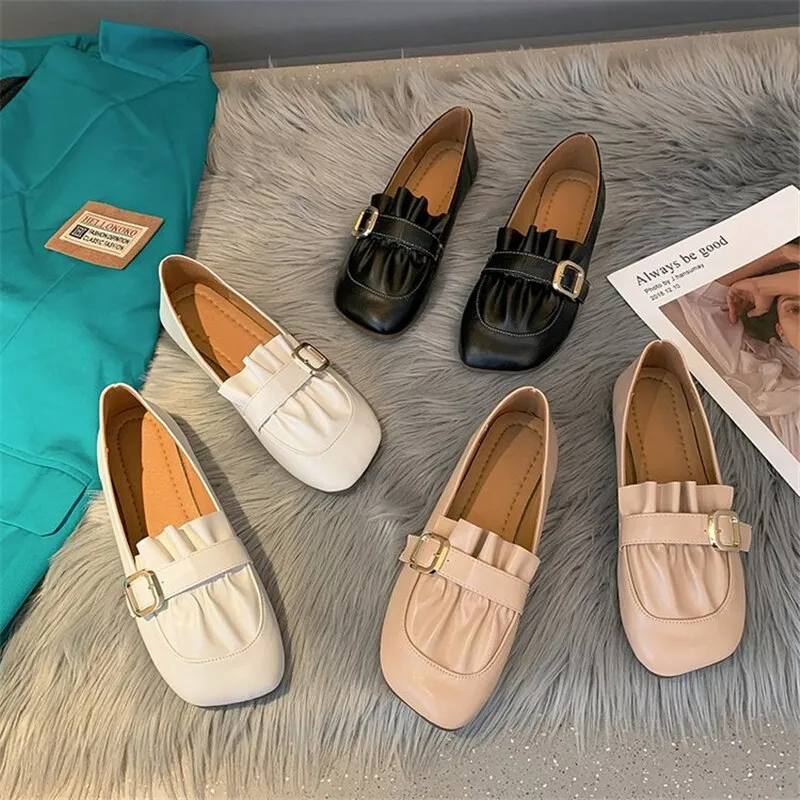 women's single shoes Mary Jane shoes loose Loafer