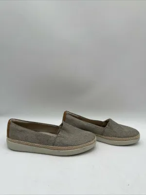 Women’s Trotters Accent Espadrille Slip-On Grey Size 9.5W - Very Good