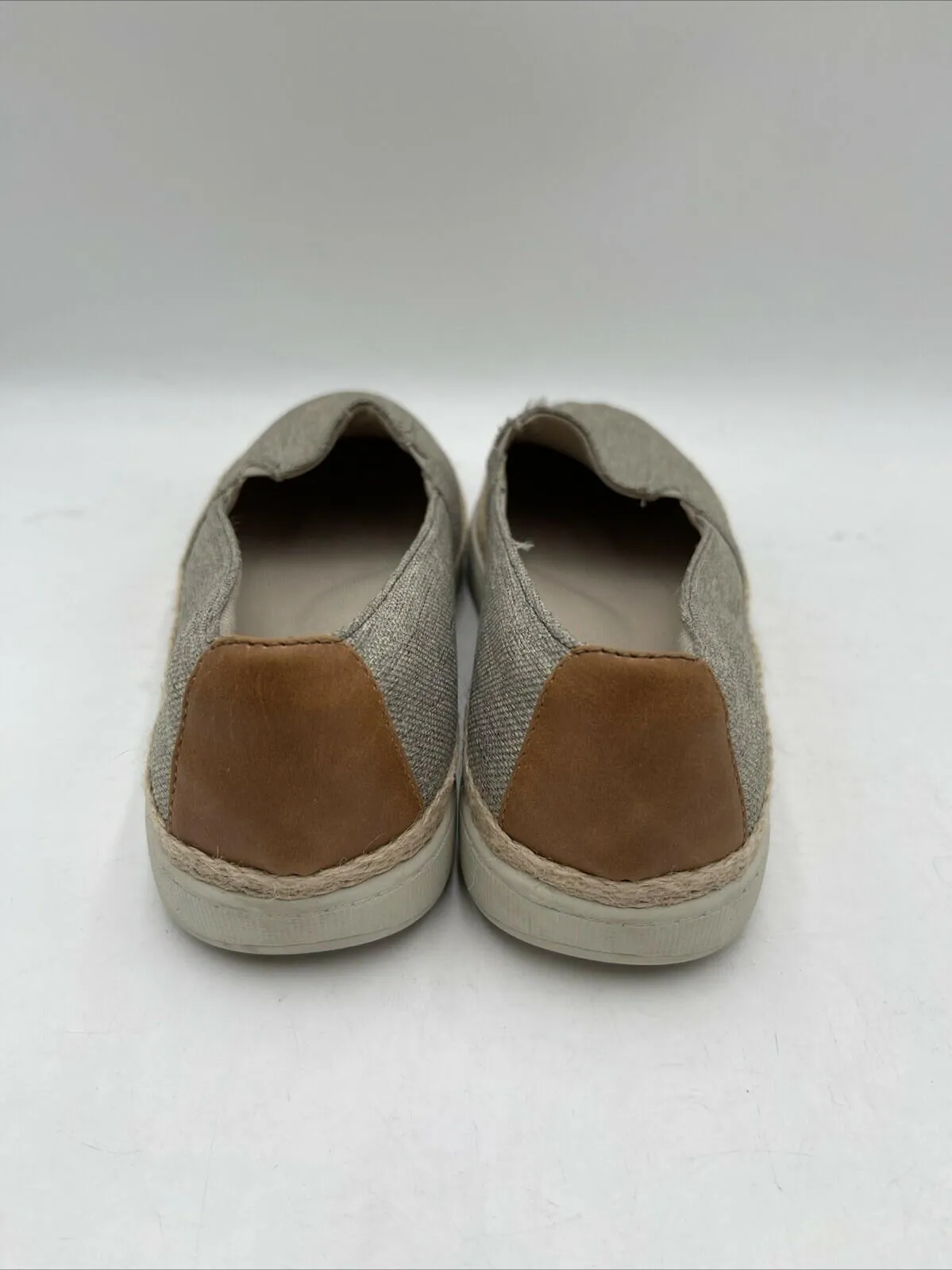Women’s Trotters Accent Espadrille Slip-On Grey Size 9.5W - Very Good
