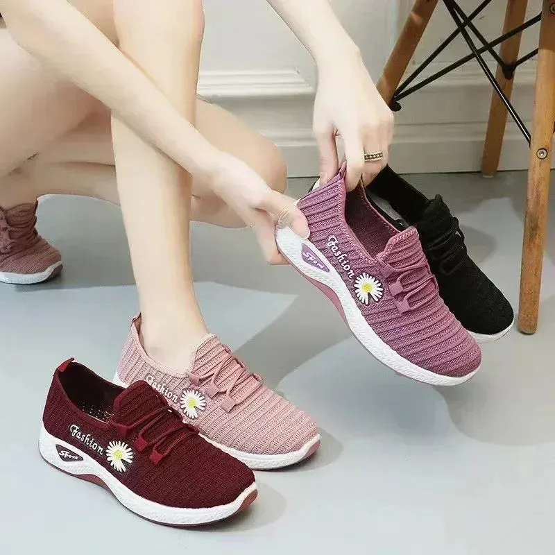 Women's True Fly Weaving Casual Sports Shoes - BreezeWalk Elegance