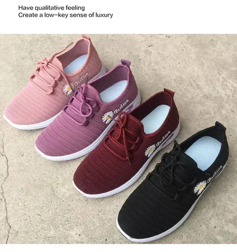 Women's True Fly Weaving Casual Sports Shoes - BreezeWalk Elegance