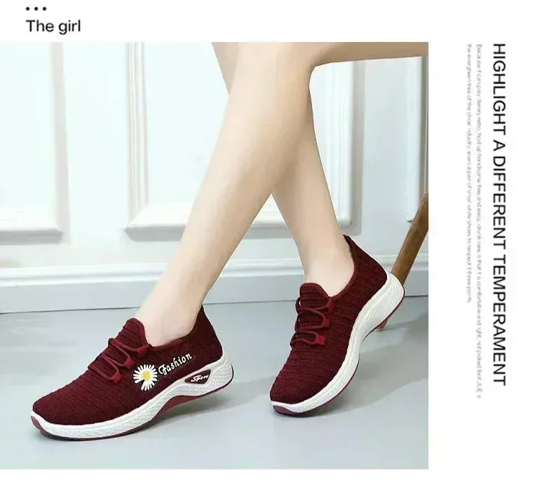 Women's True Fly Weaving Casual Sports Shoes - BreezeWalk Elegance