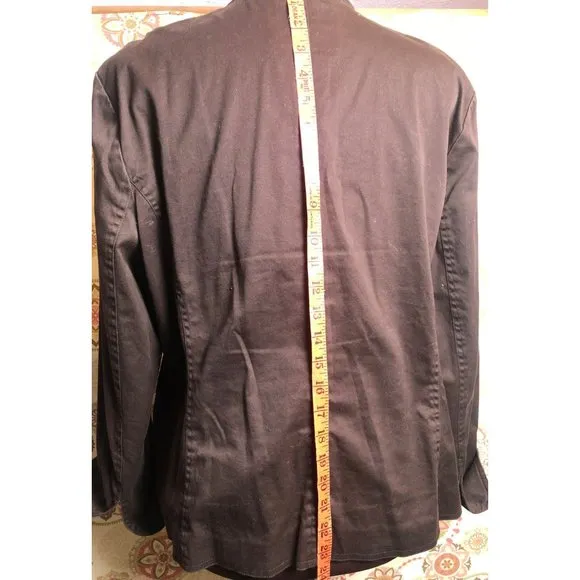 Women's XL David Brooks Lightweight Brown 2-way Zip Jacket w/Embroidery