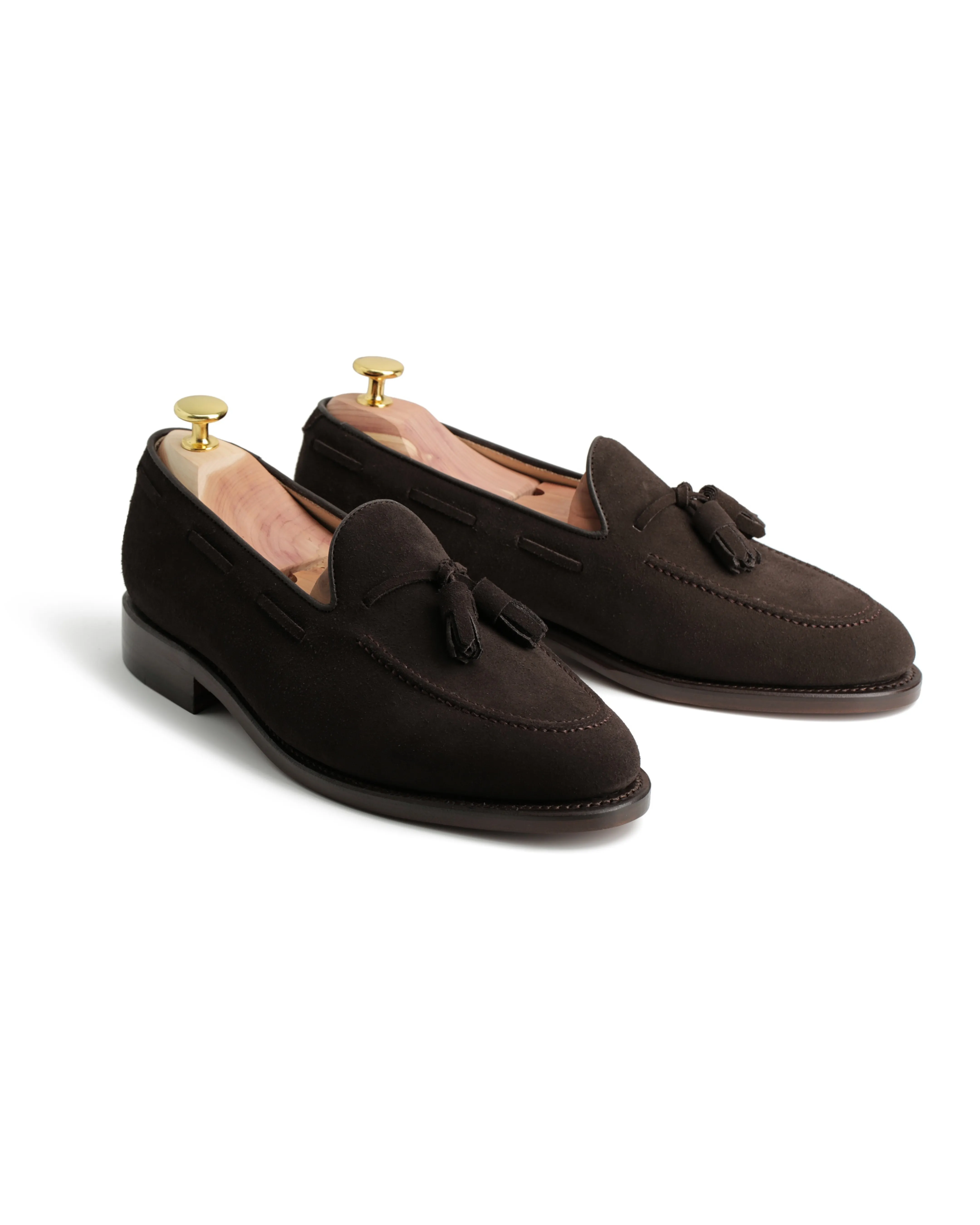 Yasiin Tassel Loafer - Brown Suede