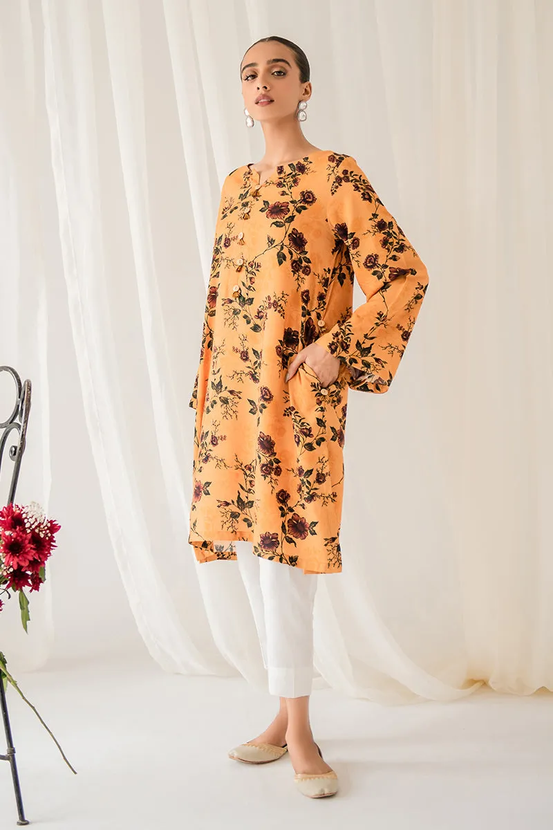 YELLOW JASMINE PRINTED LINEN SHIRT