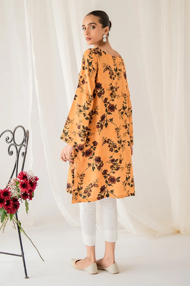 YELLOW JASMINE PRINTED LINEN SHIRT