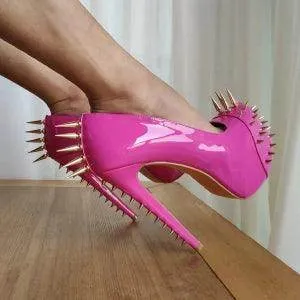 Your Shiny Clothes Gold Riveted Platform Pumps