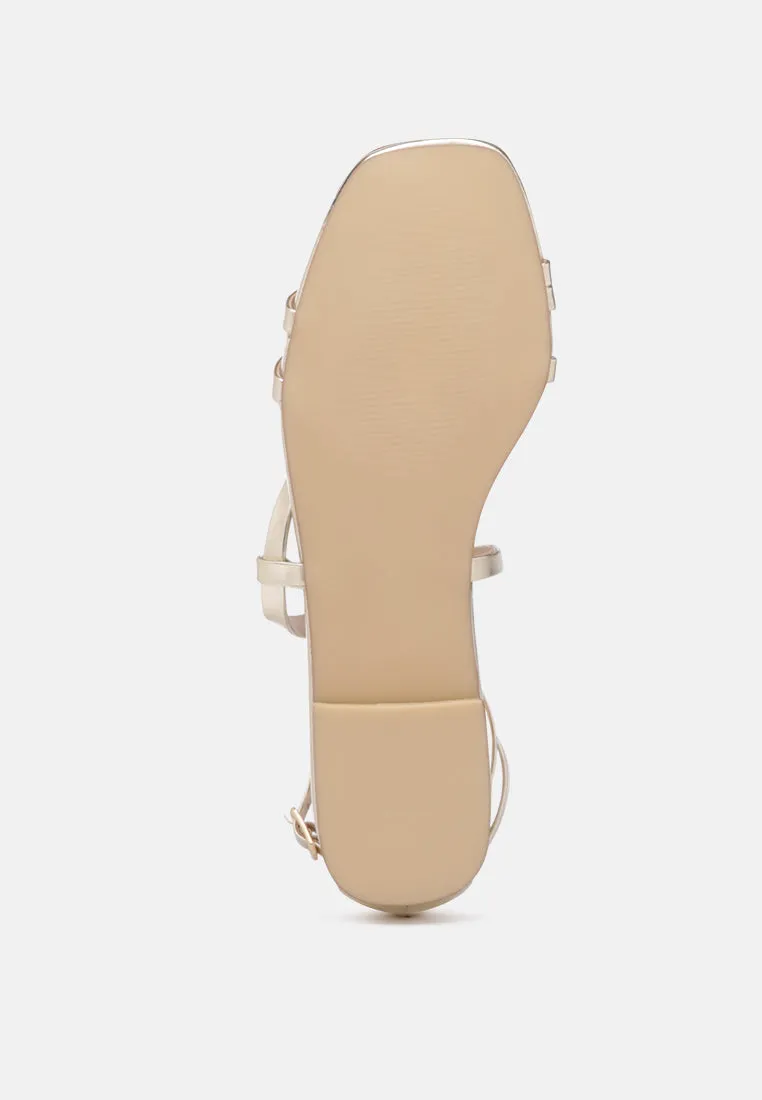Zeynep Lace Up Strappy Flat Sandals