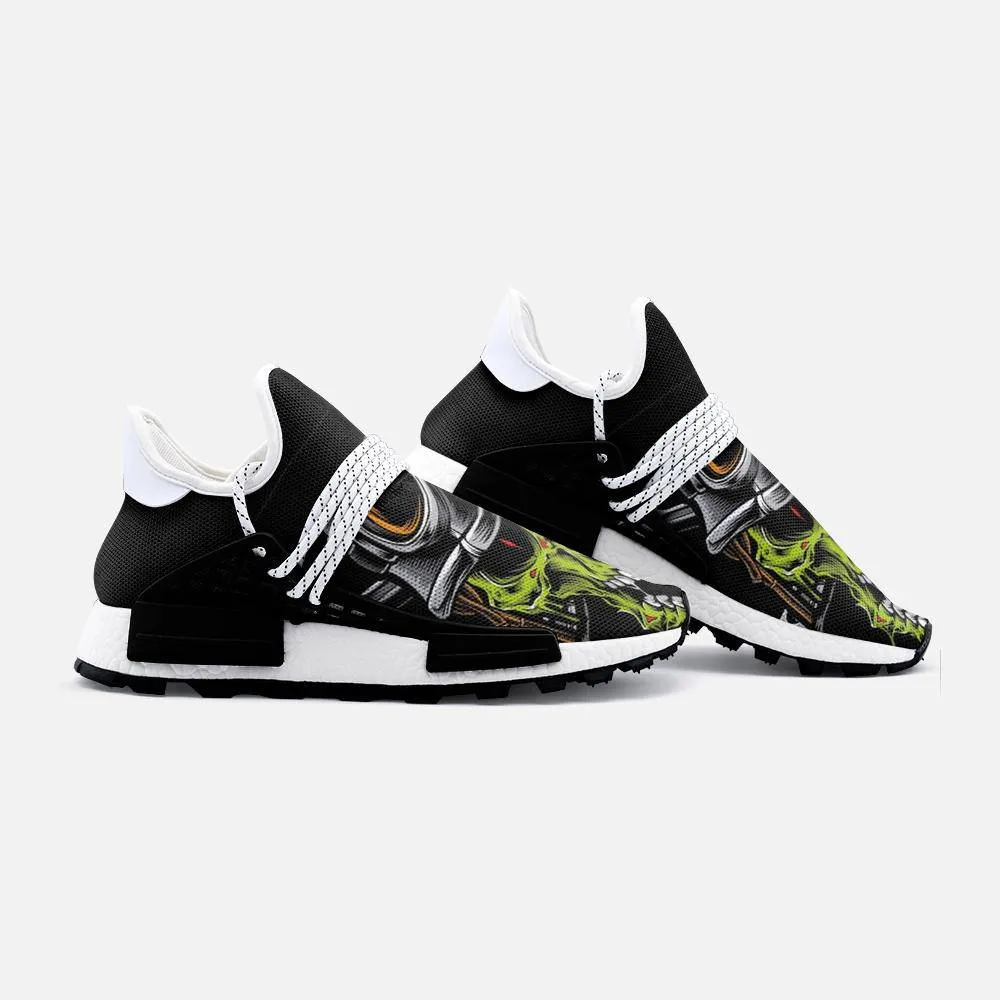 Zombie biker head Unisex Lightweight Custom shoes