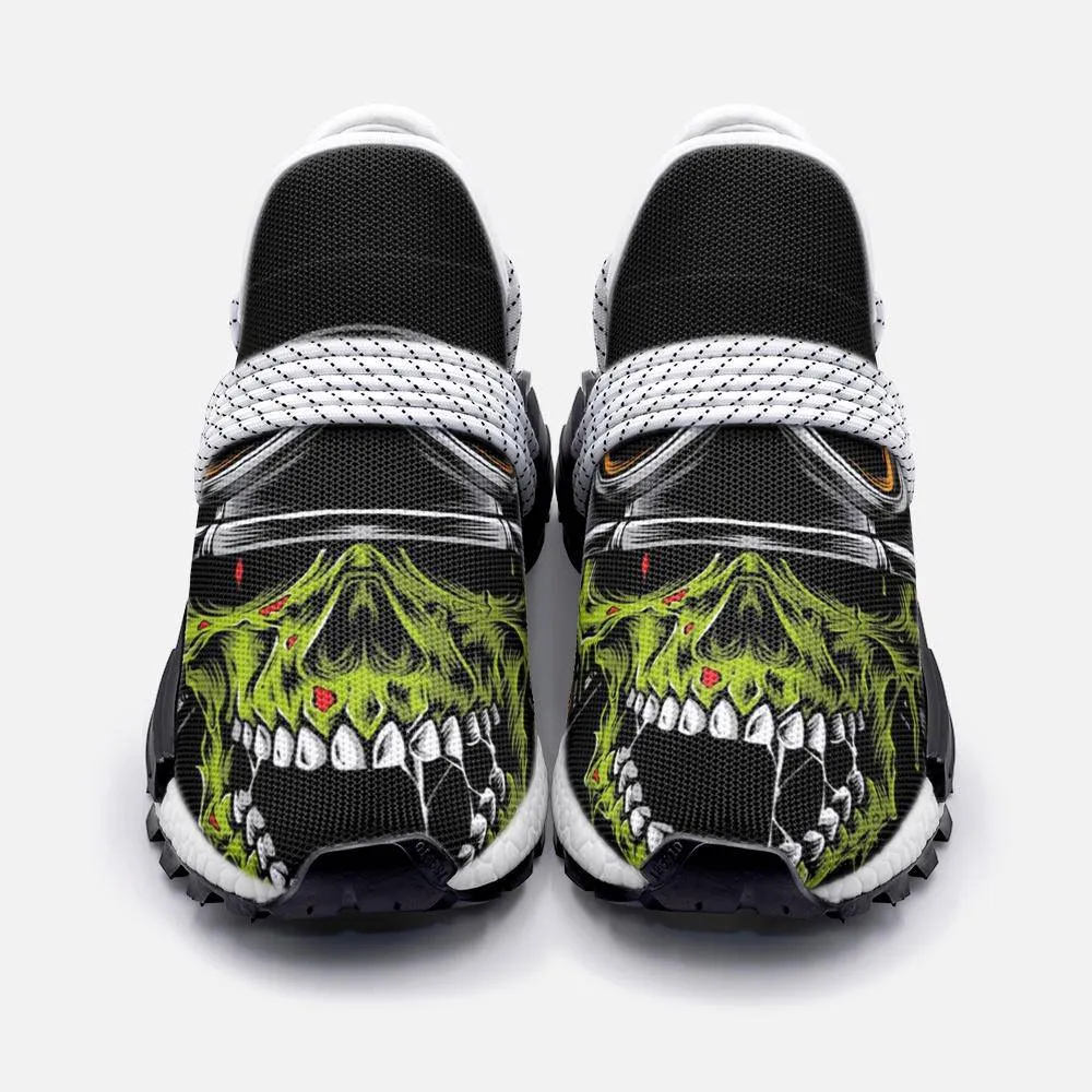Zombie biker head Unisex Lightweight Custom shoes