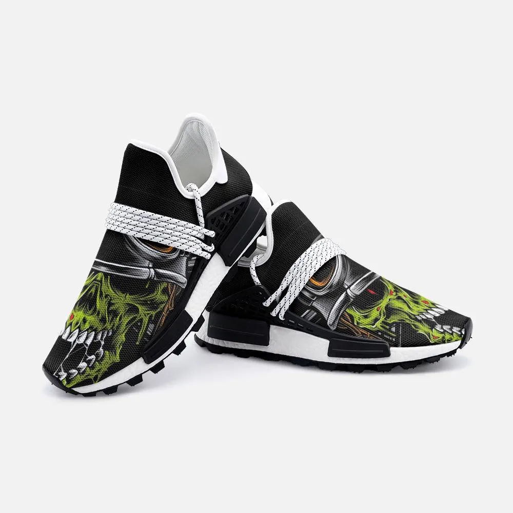 Zombie biker head Unisex Lightweight Custom shoes