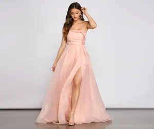 Zora Formal Stylish Strapless A-Line Dress